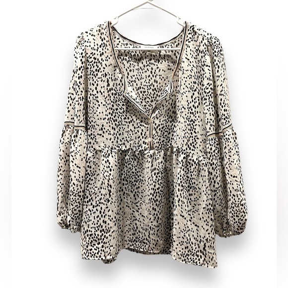 Max Studio | Dalmatian Print Blouse | Size XS - Picture 1 of 6